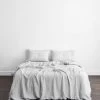 Pinstripe 100% French Flax Linen Bedding Set