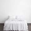 White 100% French Flax Linen Bedding Set -Bed Series Store BEDDINGSET01 13603534 4e18 40ca a79a 8a7ee7d40d04