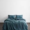 Petrol 100% French Flax Linen Bedding Set 1 Petrol 100% French Flax Linen Bedding Set -Bed Series Store BEDDINGSET01 63fb4047 ebda 40ec bf64 a10d3b7ce2ed