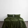 Olive 100% French Flax Linen Bedding Set -Bed Series Store BEDDINGSET01 86617b7f 2f9a 4479 babd 7245997b2939
