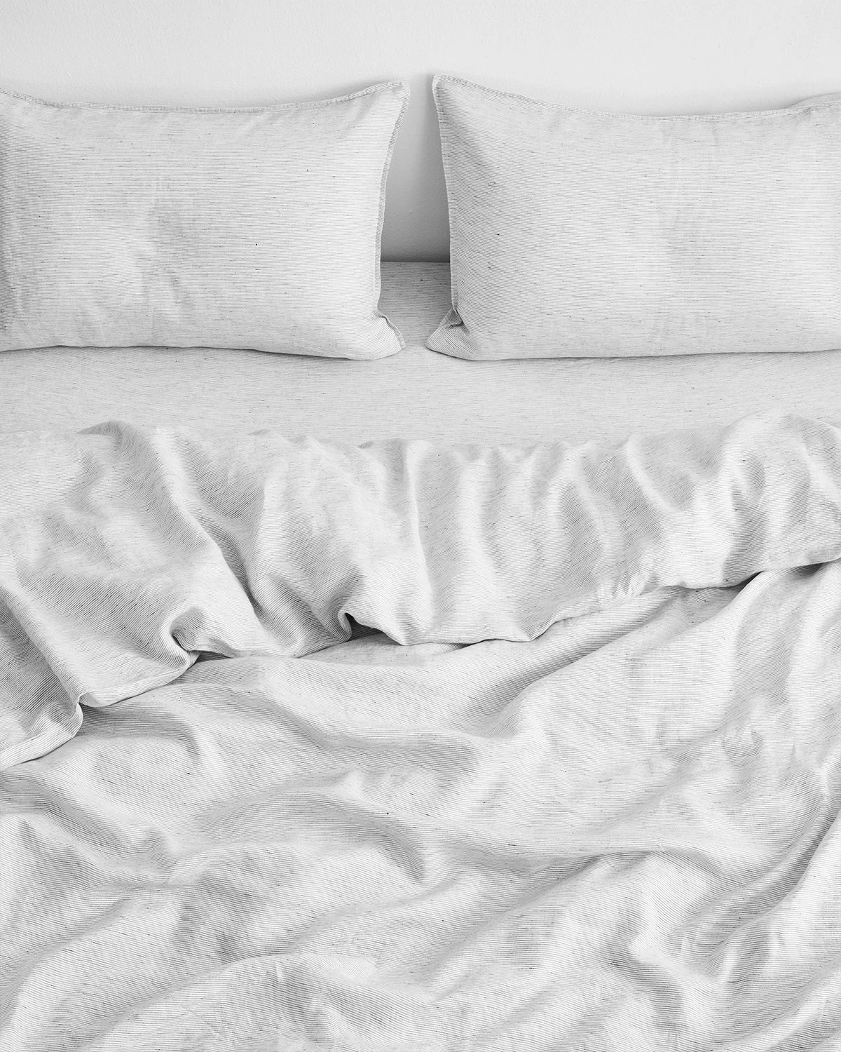 Pinstripe 100% French Flax Linen Bedding Set 6 Pinstripe 100% French Flax Linen Bedding Set - Image 4