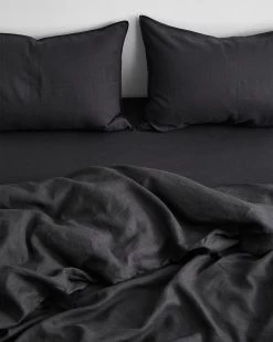 Charcoal 100% French Flax Linen Bedding Set -Bed Series Store BEDDINGSET02 06c0e17f a409 401e b869 7db353168c5b