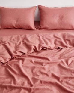 Pink Clay 100% French Flax Linen Bedding Set 11 Pink Clay 100% French Flax Linen Bedding Set -Bed Series Store BEDDINGSET02 a3b796d9 63c1 44a4 8a19 ecca8704b30b