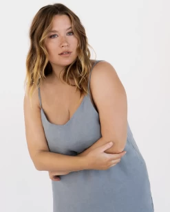 Mineral 100% French Flax Linen Midi Dress -Bed Series Store BEE THREADS FINALS 34