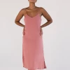 Pink Clay 100% French Flax Linen Midi Dress -Bed Series Store BEE THREADS FINALS 64