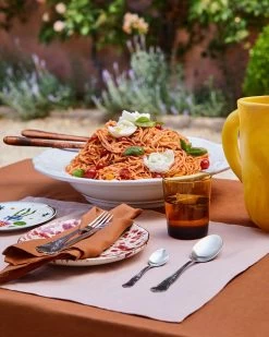 Rust 100% French Flax Linen Napkins (Set Of Four) -Bed Series Store BT AL RustLavender 011