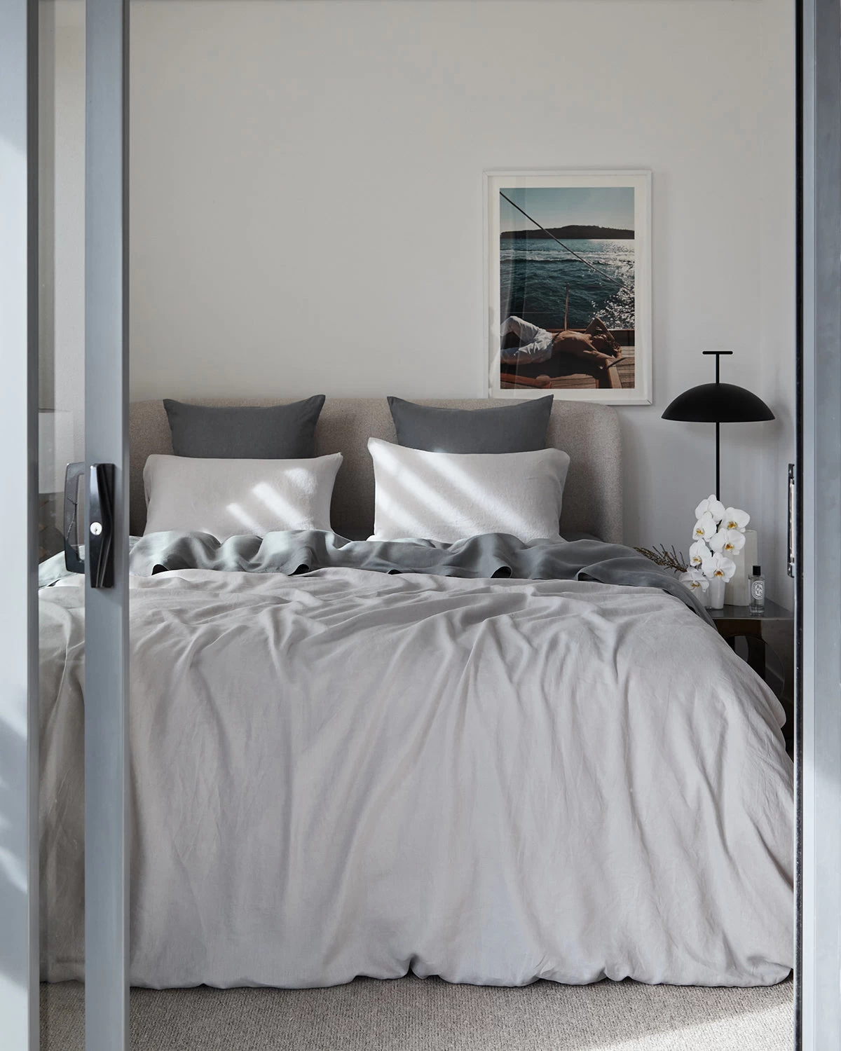 Fog 100% French Flax Linen Duvet Cover 6 Fog 100% French Flax Linen Duvet Cover - Image 4