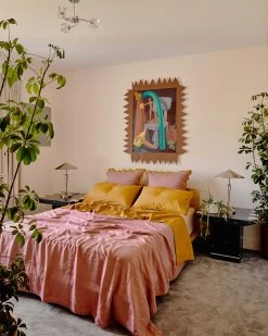 Pink Clay & Turmeric Two-Tone Quilt 17 Pink Clay & Turmeric Two-Tone Quilt -Bed Series Store BedThreads JoshandMatt AmeliaStanwix HR 15