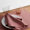 Pink Clay 100% French Flax Linen Napkins (Set Of Four) -Bed Series Store BedThreads Placemats 112601