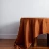 Rust 100% French Flax Linen Tablecloth -Bed Series Store BedThreads Tablecloth 2437