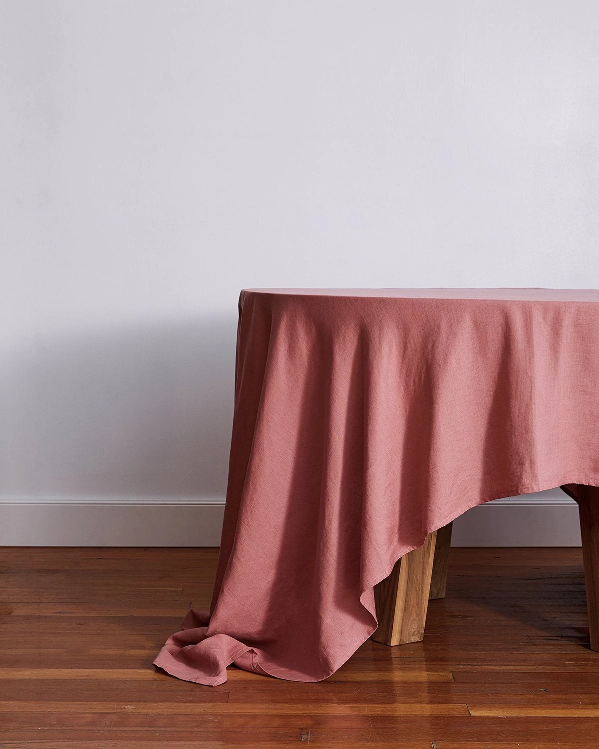 Pink Clay 100% French Flax Linen Tablecloth 3 Pink Clay 100% French Flax Linen Tablecloth