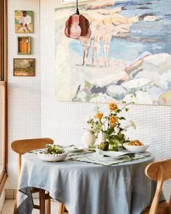 Sage & Olive 100% French Flax Linen Scalloped Placemats (Set Of Four) -Bed Series Store BedThreads SeansBondi 31 05 2021 S03 0123