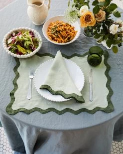 Sage & Olive 100% French Flax Linen Scalloped Placemats (Set Of Four) -Bed Series Store BedThreads SeansBondi 31 05 2021 S03 0138 e43525b4 2a17 4800 944d 80d091a596ea