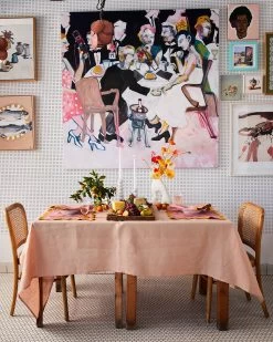 Pink Clay & Turmeric 100% French Flax Linen Scalloped Napkins (Set Of Four) -Bed Series Store BedThreads SeansBondi 31 05 2021 S04 0154 35a29be8 9854 4d40 9105 db703d022c66