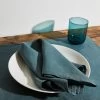 Petrol 100% French Flax Linen Napkins (Set Of Four) -Bed Series Store BedThreads Stills Wollombi 123