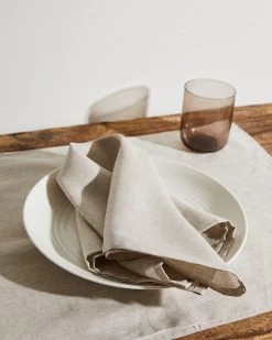 Oatmeal 100% French Flax Linen Napkins(Set Of Four)