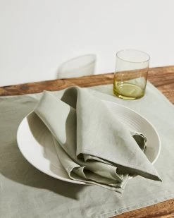Sage 100% French Flax Linen Napkins (Set Of Four)