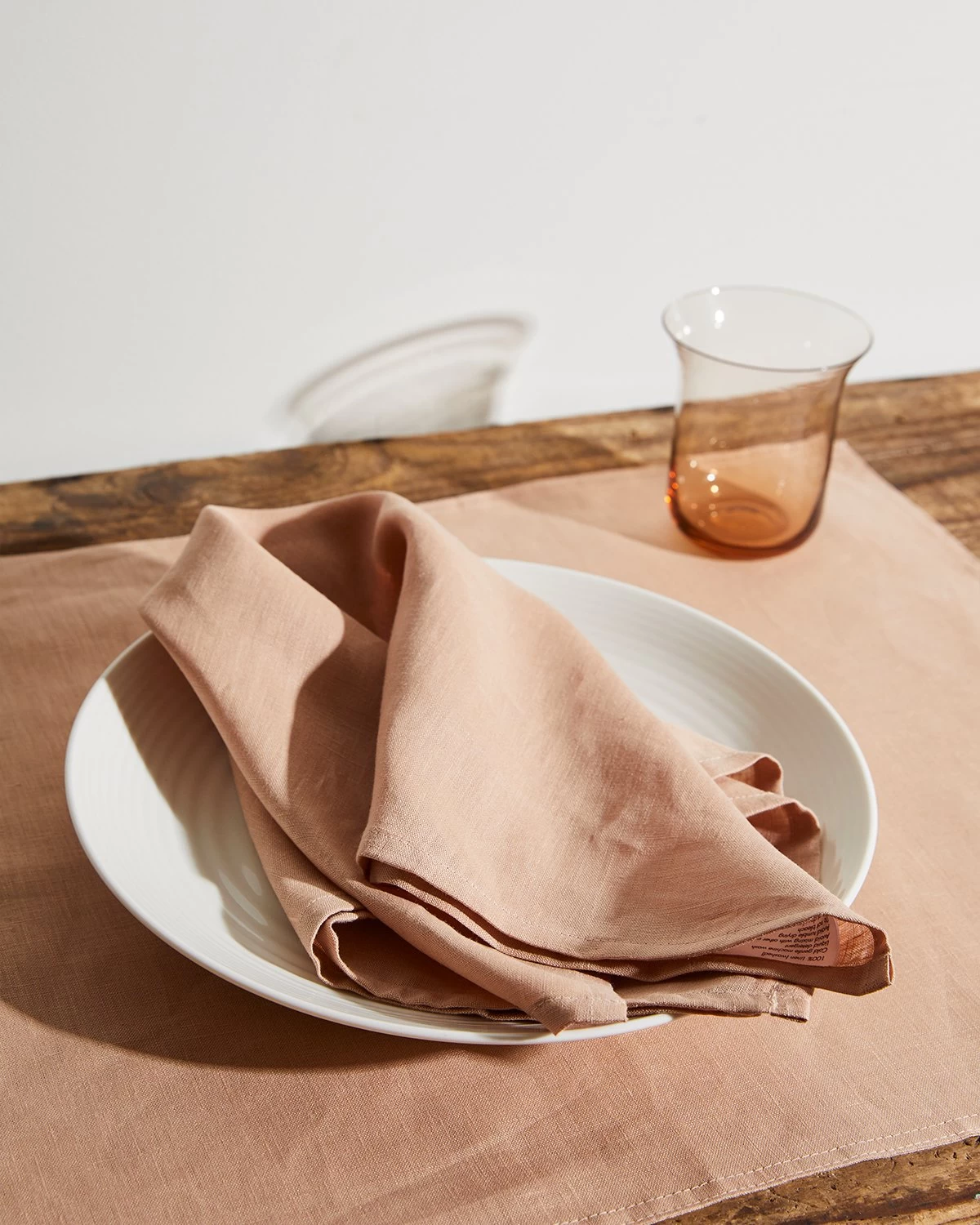 Terracotta 100% French Flax Linen Napkins (Set Of Four) 3 Terracotta 100% French Flax Linen Napkins (Set Of Four)