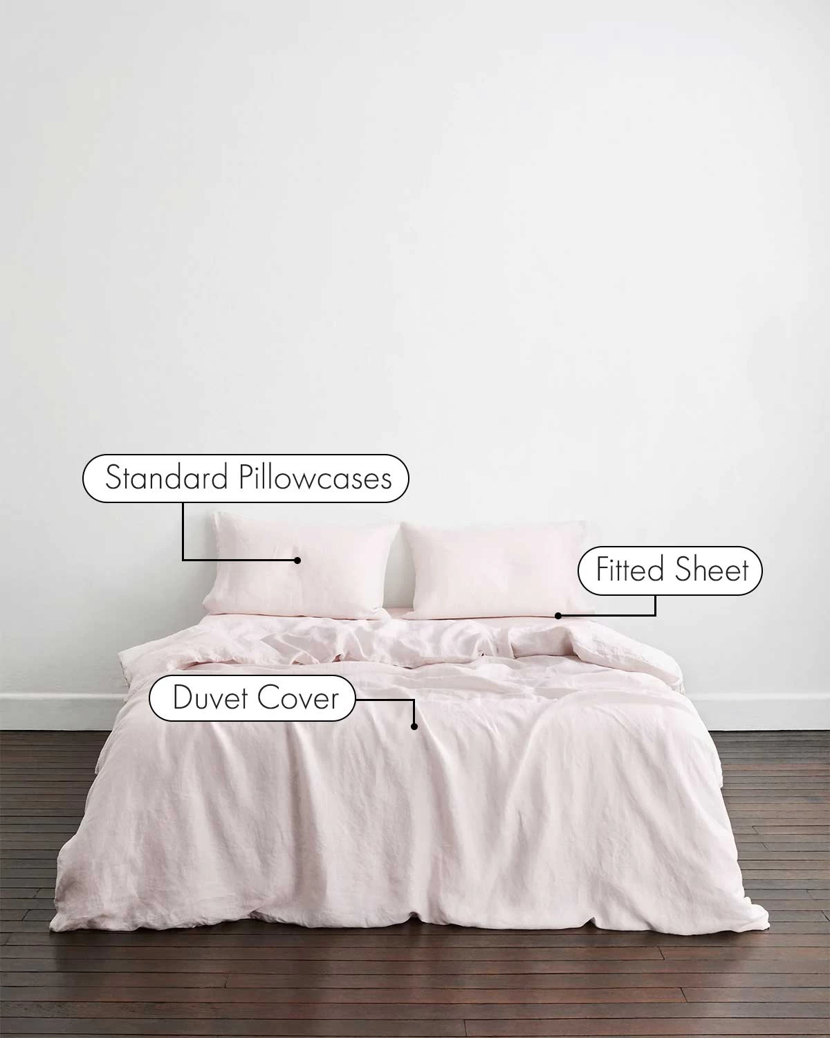 Rosewater 100% French Flax Linen Bedding Set 4 Rosewater 100% French Flax Linen Bedding Set - Image 2