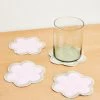 Rosewater & Sage 100% French Flax Linen Cloud Coasters (Set Of Four) -Bed Series Store CloudC RosewaterSage 01