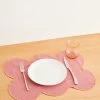 Pink Clay & Hazelnut 100% French Flax Linen Cloud Placemats (Set Of Four)
