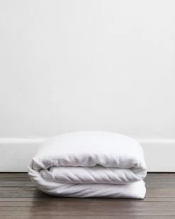 White 100% French Flax Linen Duvet Cover