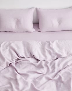 Lilac 100% French Flax Linen Duvet Cover -Bed Series Store DUVET03 e1e654c2 0521 487c 9175 23e180e891a4