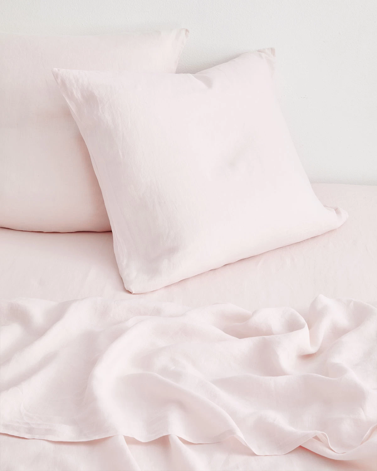 Rosewater 100% French Flax Linen European Pillowcases (Set Of Two) 4 Rosewater 100% French Flax Linen European Pillowcases (Set Of Two) - Image 2