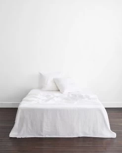 White 100% French Flax Linen European Pillowcases (Set Of Two) -Bed Series Store EURO03 1af121d7 da69 43d7 b7d1 91ec4c6e46b9