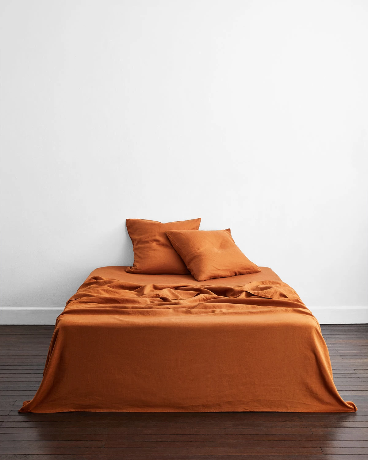 Rust 100% French Flax Linen European Pillowcases (Set Of Two) 5 Rust 100% French Flax Linen European Pillowcases (Set Of Two) - Image 3