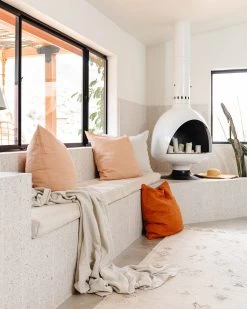 Terracotta 100% French Flax Linen European Pillowcases (Set Of Two) -Bed Series Store EURO TERRA