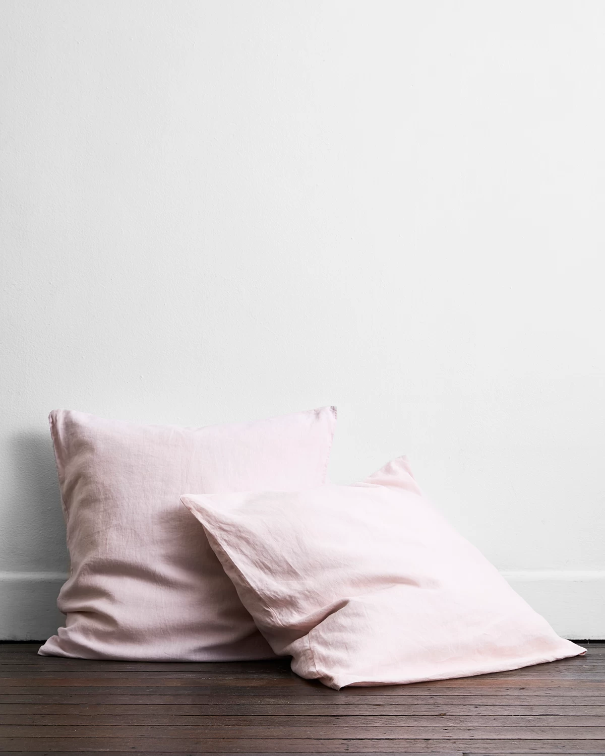 Rosewater 100% French Flax Linen European Pillowcases (Set Of Two) 3 Rosewater 100% French Flax Linen European Pillowcases (Set Of Two)