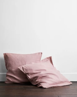 Lavender 100% French Flax Linen European Pillowcases (Set Of Two)