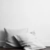 Fog 100% French Flax Linen European Pillowcases (Set Of Two)