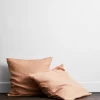 Terracotta 100% French Flax Linen European Pillowcases (Set Of Two) 1 Terracotta 100% French Flax Linen European Pillowcases (Set Of Two) -Bed Series Store Euros 13