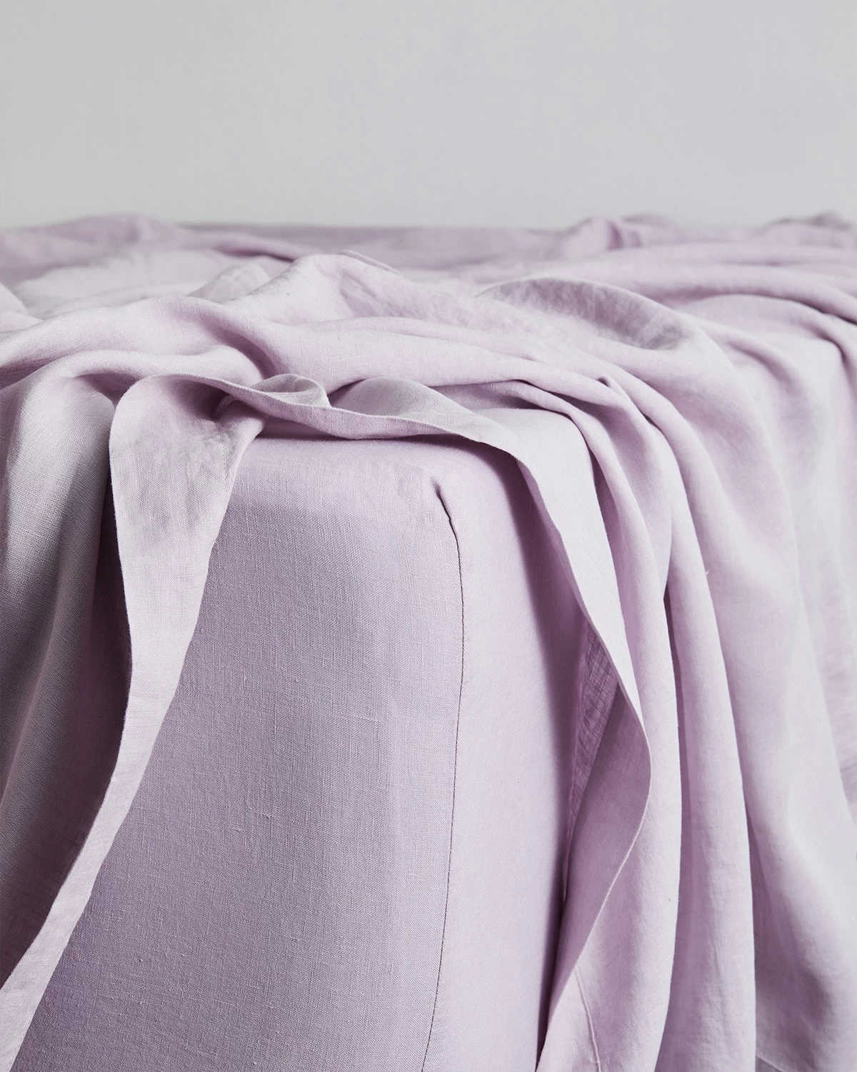 Lilac 100% French Flax Linen Fitted Sheet 2 Lilac 100% French Flax Linen Fitted Sheet