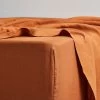 Rust 100% French Flax Linen Fitted Sheet -Bed Series Store FITTEDSHEET01 d7ab312b eef0 4724 8b73 b0c72a0a8e1f