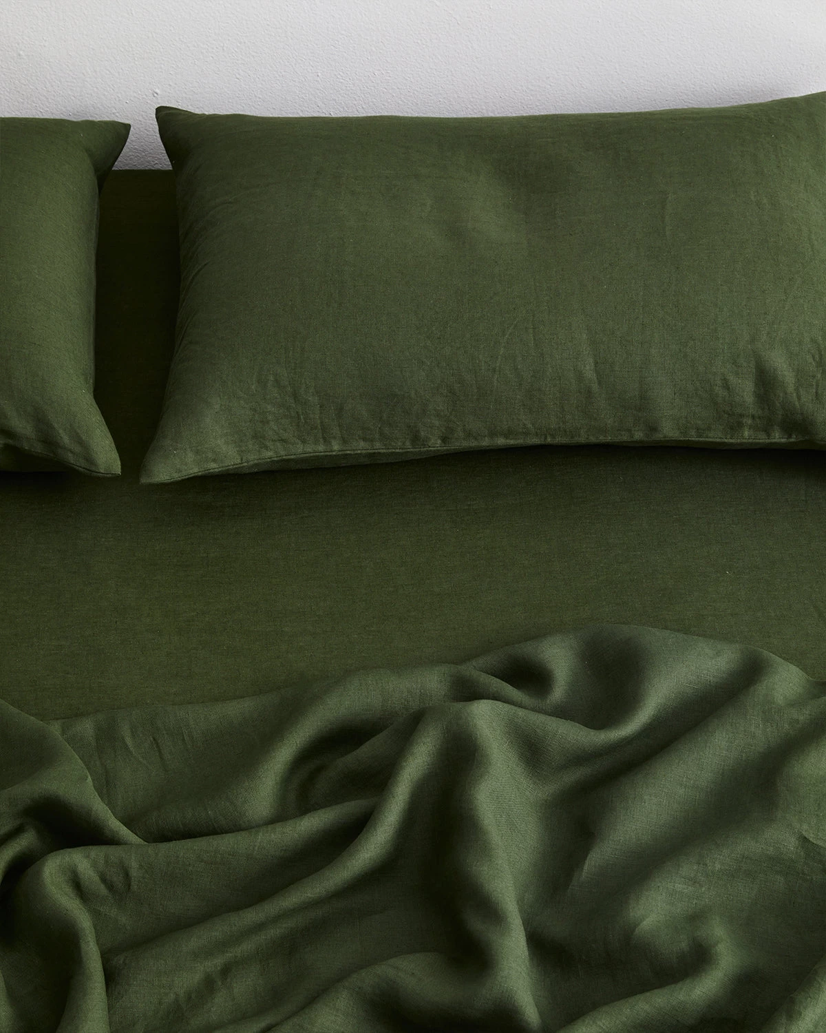 Olive 100% French Flax Linen Fitted Sheet 5 Olive 100% French Flax Linen Fitted Sheet - Image 3