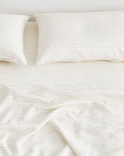 Stripe 100% French Flax Linen Fitted Sheet 8 Stripe 100% French Flax Linen Fitted Sheet -Bed Series Store FITTEDSHEET02 85f0df28 5d5a 4d42 9823 92e616b6de2a