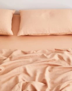 Terracotta 100% French Flax Linen Fitted Sheet 8 Terracotta 100% French Flax Linen Fitted Sheet -Bed Series Store FITTEDSHEET02 aeb9021b 128e 4085 b975 2b7fb03fd30e