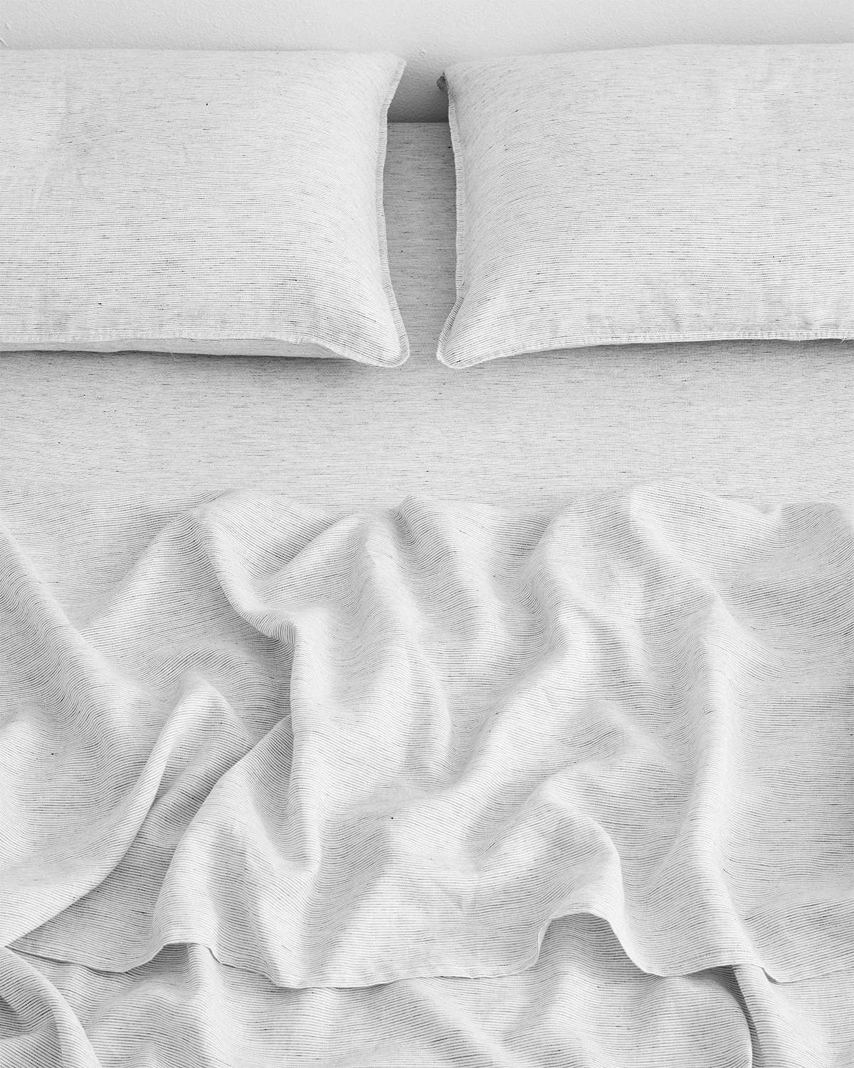 Pinstripe 100% French Flax Linen Fitted Sheet 5 Pinstripe 100% French Flax Linen Fitted Sheet - Image 3