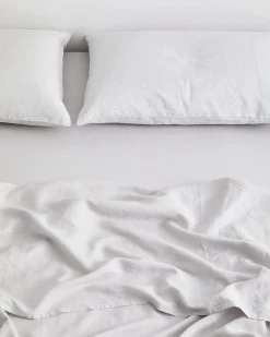 Fog 100% French Flax Linen Fitted Sheet -Bed Series Store FITTEDSHEET02 e072d7b7 c2b4 472d b3d6 cdd5f8682df2
