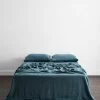 Petrol 100% French Flax Linen Flat Sheet 1 Petrol 100% French Flax Linen Flat Sheet -Bed Series Store FLATSHEET01 89dd509f 1fa2 457e b9eb d2cfdee7fced