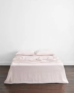 Rosewater 100% French Flax Linen Flat Sheet