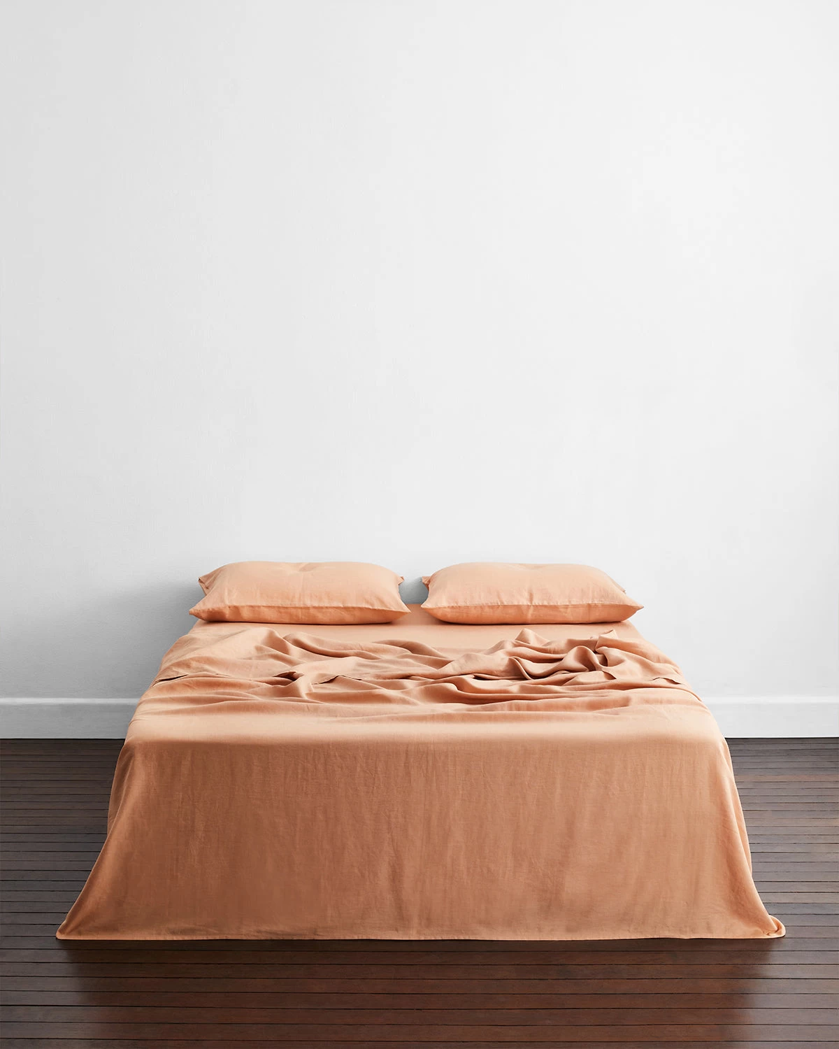 Terracotta 100% French Flax Linen Flat Sheet 3 Terracotta 100% French Flax Linen Flat Sheet