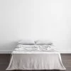Fog 100% French Flax Linen Flat Sheet -Bed Series Store FLATSHEET01 ee473be6 b0c9 441b 818b fdc83c6407c1