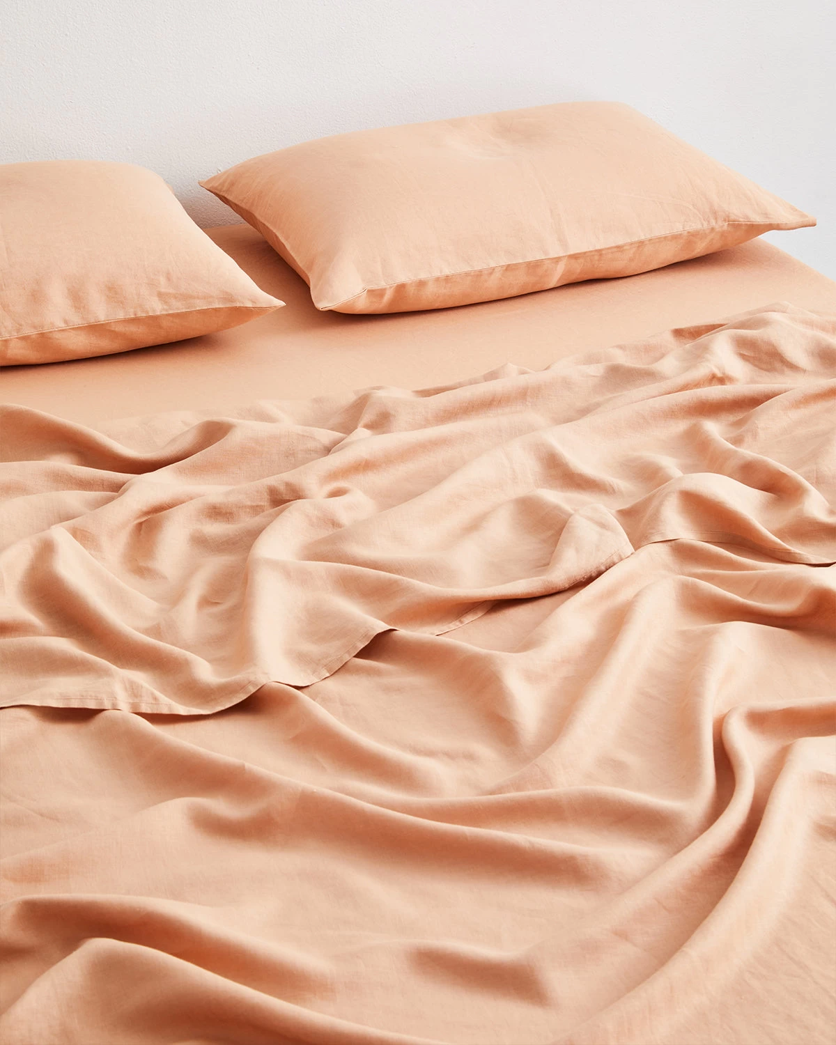 Terracotta 100% French Flax Linen Flat Sheet 4 Terracotta 100% French Flax Linen Flat Sheet - Image 2