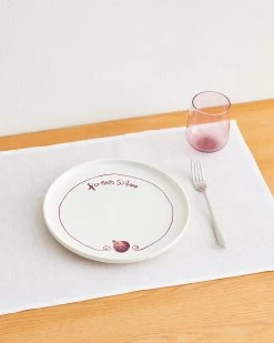 Gemma Bamforth X Bed Threads 'Fico Nero Siciliano' Ceramic Dinner Plate