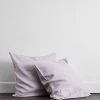 Lilac 100% French Flax Linen European Pillowcases (Set Of Two)