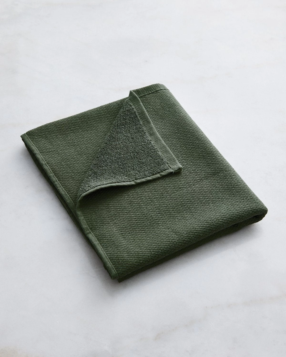 Olive 100% French Flax Linen Bath Mat 4 Olive 100% French Flax Linen Bath Mat - Image 2
